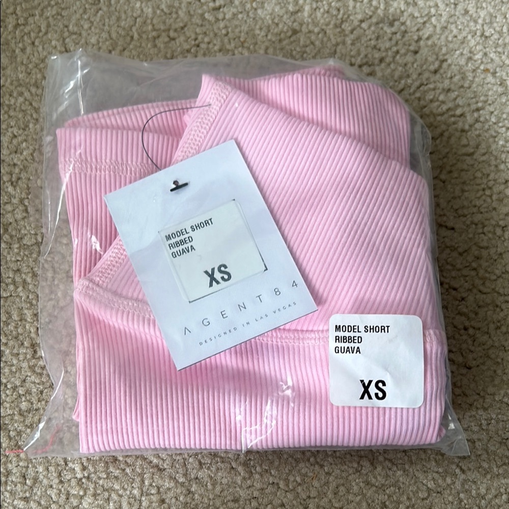 NWT Model Short Ribbed Size XS - Guava - Picture 7 of 10